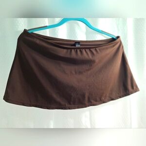 a.n.a size 10 brown swim skirt, fully-lined